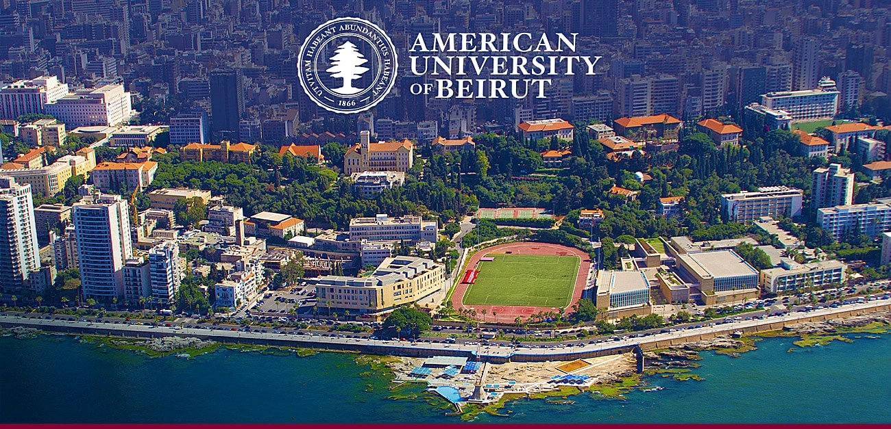 American University of Beirut campus in Hamra Beirut overlooking the Mediterranean