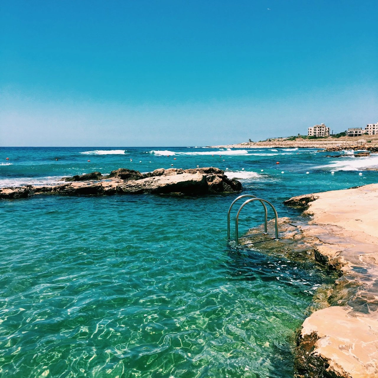Crystal clear waters in Jiyeh Lebanon