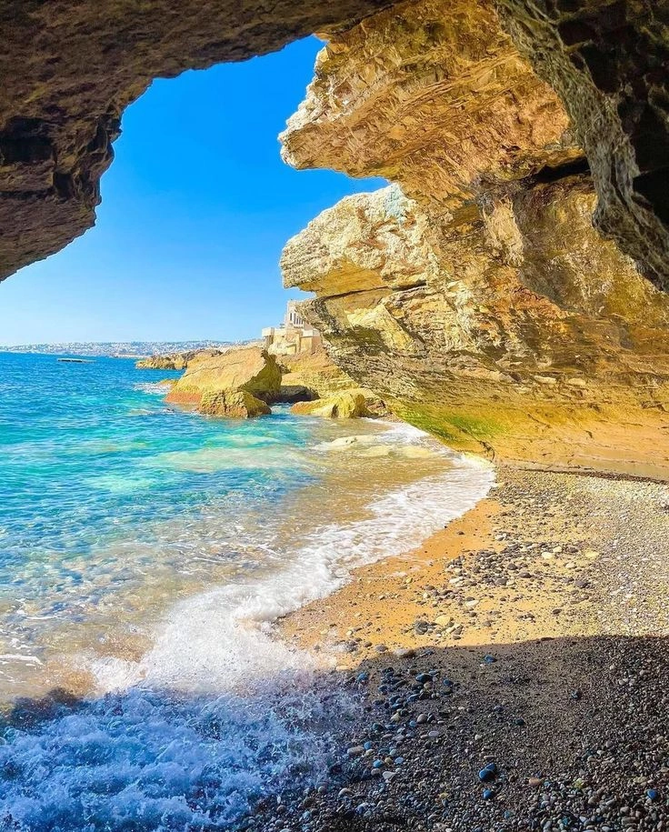 Beautiful public beaches in Jbeil Byblos with crystal clear Mediterranean waters