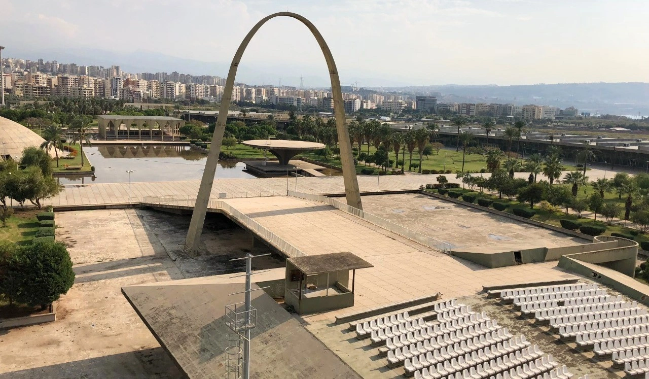 Futuristic concrete domes at the Rachid Karami International Fair in Tripoli